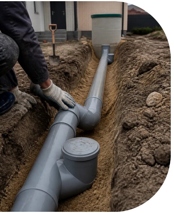 Монтаж канализации частного дома под ключ в Перми